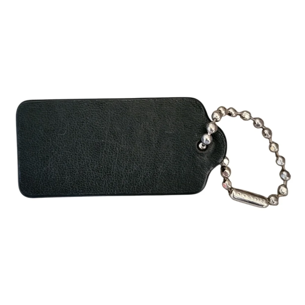 Coach Black Leather Key Holder